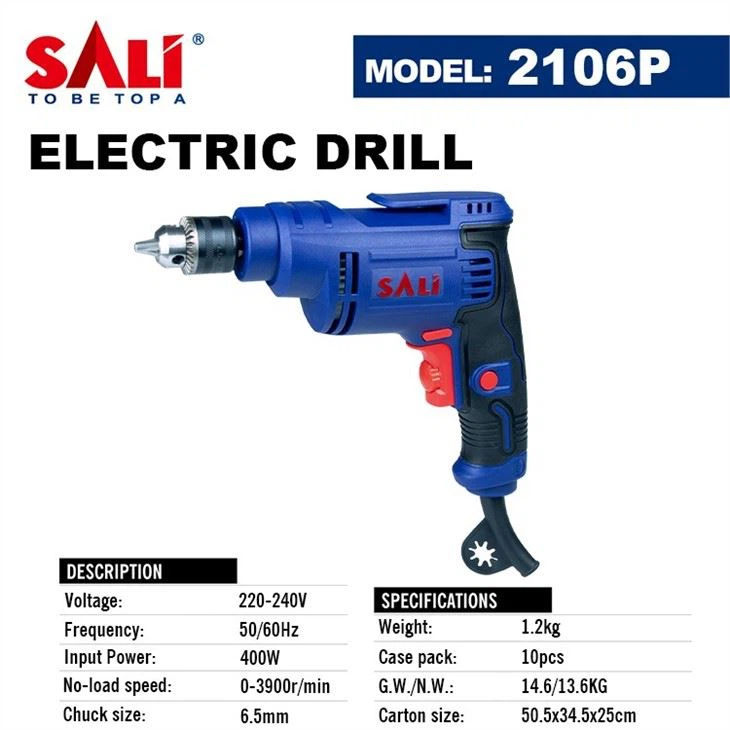 Electric Drill 6mm 220-240V